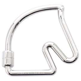 Hermès-Hermes Cheval Metal Keyring Keychain-Silvery,Metallic