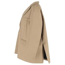 Autre Marque-The Frankie Shop Beo Single-Breasted Boxy Blazer in Beige Polyester-Black
