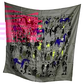 Hermès- Hermès Paddock Scarf in Multicolor Silk-Multiple colors
