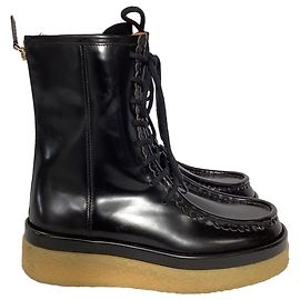 Chloé Polierte Chloe Jamie Stiefel aus schwarzem Leder Schwarz