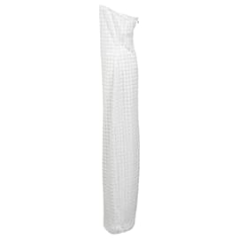 Autre Marque- Rotate Birger Christensen Embellished Maxi Strapless Dress in White Polyurethane -White,Cream