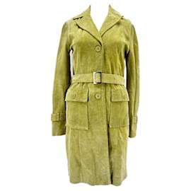 Autre Marque-NON SIGNE / UNSIGNED Coats T.International S Leather-Green