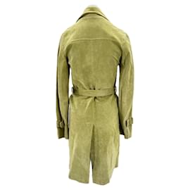 Autre Marque-NON SIGNE / UNSIGNED Coats T.International S Leather-Green