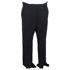 Céline Pantalons asymétriques Celine en laine noire Noir