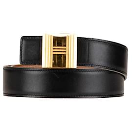 Hermès-Hermes Reversible Belt Box Calf-Black