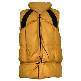 Colete acolchoado Moncler x Off-White Giverny em nylon amarelo Amarelo
