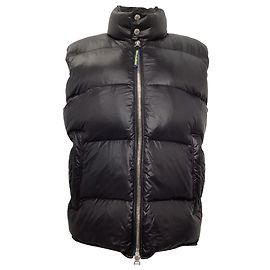 Colete acolchoado com zíper completo Dsquared2 em nylon preto Preto