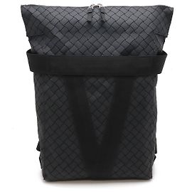 Bottega Veneta Intrecciato Rubber Backpack 652004 Black
