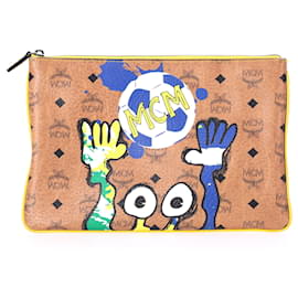 MCM-MCM Cute Monsters World Cup Clutch in Multicolor Leather-Multiple colors