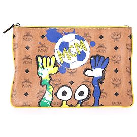 Pochette MCM Cute Monsters World Cup en cuir multicolore Multicolore