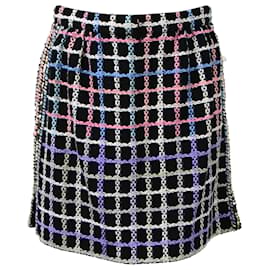 Chanel-Chanel Patterned 2022 Mini Skirt in Black Cotton-Multiple colors