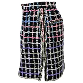 Chanel-Chanel Patterned 2022 Mini Skirt in Black Cotton-Multiple colors