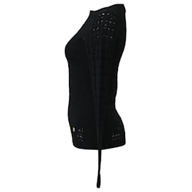 Louis Vuitton-Louis Vuitton Crewneck Knit Sweater in Black Viscose-Black