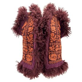 ANTIK BATIK Chaquetas T.FR 38 Algodón Burdeos