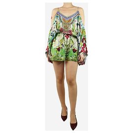 Camilla Multicolour silk floral playsuit - size M Multiple colors