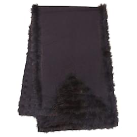 Fendi-Fendi Dark Brown Cashmere Stole-Dark brown