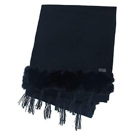 Stola in lana e angora nera Fendi Nero