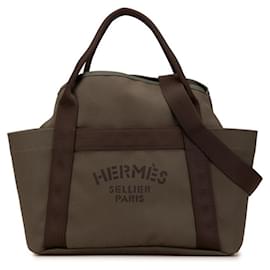 Hermès-Sac de Pansage Groom Hermes-Vert,Kaki