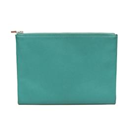 Hermès-Hermes Atou GM Leather Pouch in Green-Green