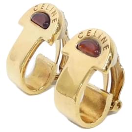 Céline-Celine Brown Clip Earrings-Brown