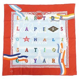 Goyard LE FOULARD Bufanda Roja Multicolor Azul claro
