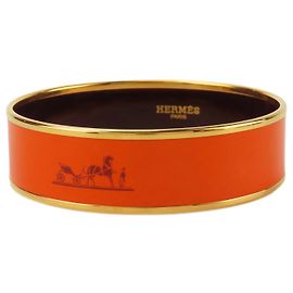 Pulseira de esmalte laranja Hermès Laranja