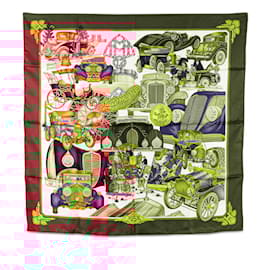 Hermès-Hermes Carre 90 ST. CHRISTOPHE ET L’ENFANT JESUS Scarf-White,Red,Multiple colors