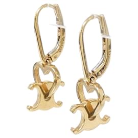 Céline-Celine Gold Drop Earrings-Golden