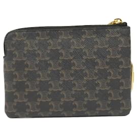 Céline-Celine 10C662CA2 Coin & Key Case-Black