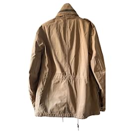 Burberry Brit-Burberry camel cotton safari parka style-Caramel,Camel