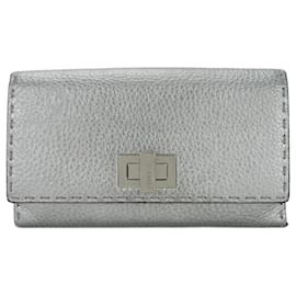 Fendi-Fendi Selleria Long Wallet-Silvery
