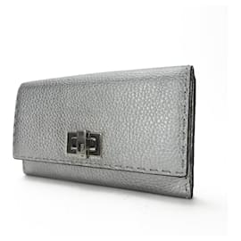 Fendi-Fendi Selleria Long Wallet-Silvery