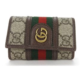 Étui à clés Gucci Ophidia Rouge Beige Vert