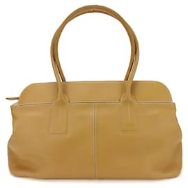Tod's Beige Leather Tote Bag Beige