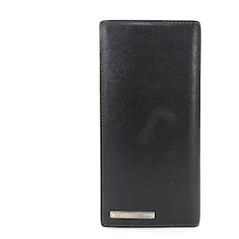 Cartier-Cartier Santos Black Leather Long Wallet-Black