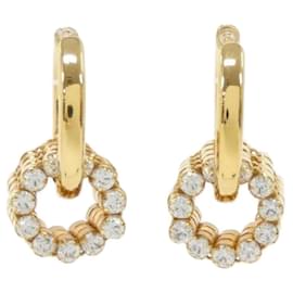 Céline-Celine Clear and Gold Hoop Earrings-Golden,Other