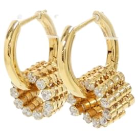 Céline-Celine Clear and Gold Hoop Earrings-Golden,Other