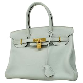 Hermès-Hermes Birkin 30 Handbag in Blue Brume-Other