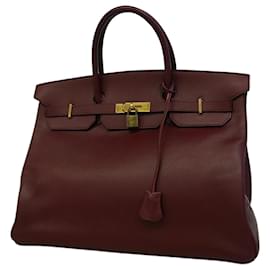 Hermès-Hermes Birkin 40 Handbag in Bordeaux-Dark red
