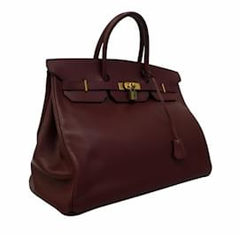 Hermès-Hermes Birkin 40 Handbag in Bordeaux-Dark red