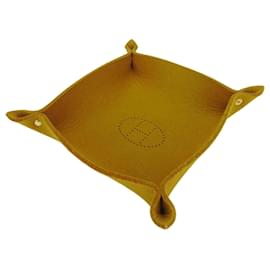 Hermès-Hermes Gold Felt Tray Case Accessory-Other