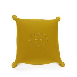Hermès-Hermes Gold Felt Tray Case Accessory-Other