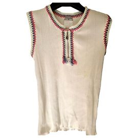 Chanel Cambon Cotton Top White White