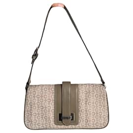 Céline-Céline Ava Monogram Pistachio Vintage Bag – Excellent Condition-Cream,Olive green,Silver hardware