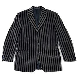 Giacca da uomo a righe Gianni Versace Nero Grigio