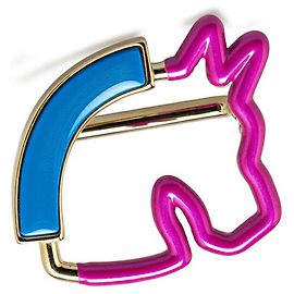 Hermès Anel de lenço Cheval Neon Hermes Rosa Azul Dourado
