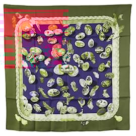 Hermès-Hermes Carre 90 COUVEE D HERMES Egg Scarf-Red,Multiple colors