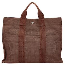 Hermès-Sac à main MM de la ligne Air d'Hermès-Marron
