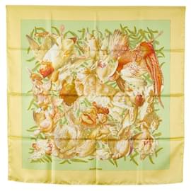 Hermès-Hermes Carre 90 H de LINARES Scarf-Multiple colors,Yellow