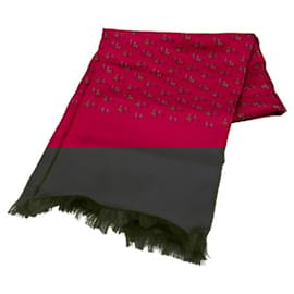 Hermès-Hermes Margiela Period Silk Shawl-Red,Multiple colors